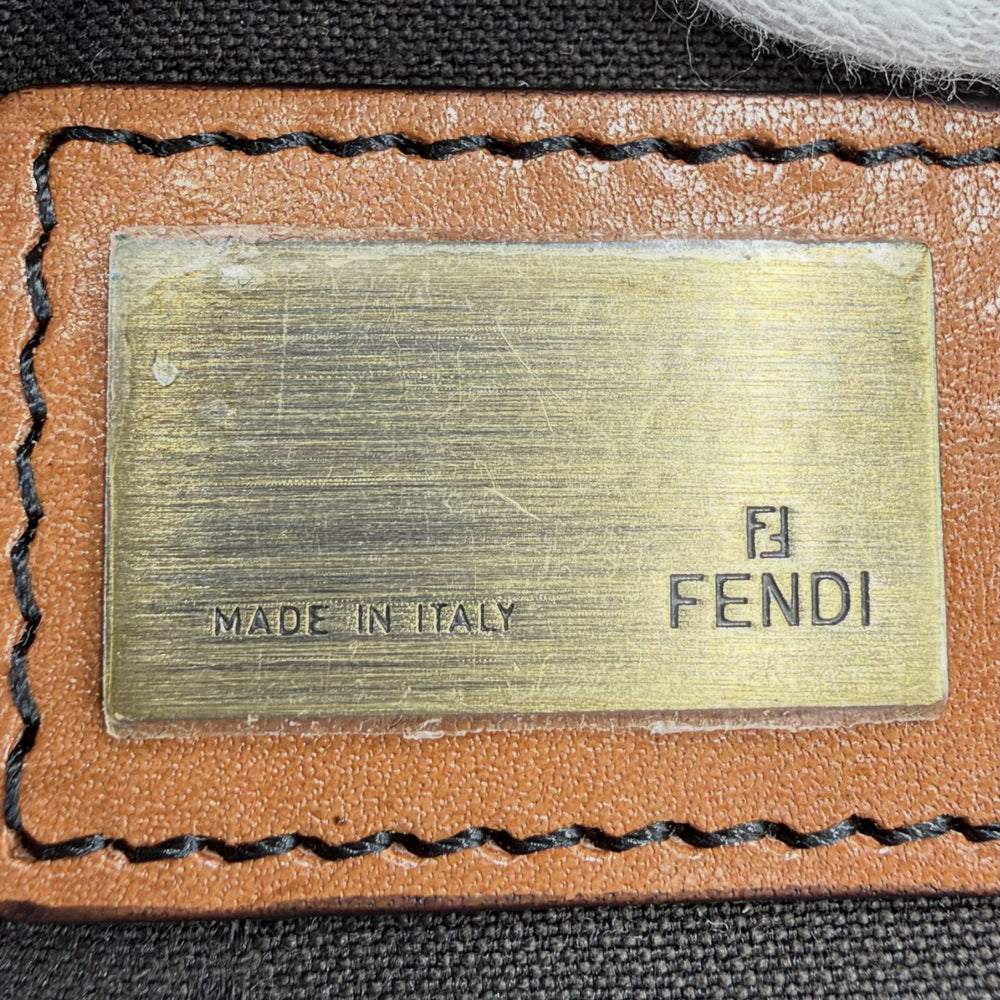 FENDI フェンディ ハンドバッグ ズッカ 8BN169 キャンバス レザー ブラウン 茶 ゴールド金具 レディース【中古品】