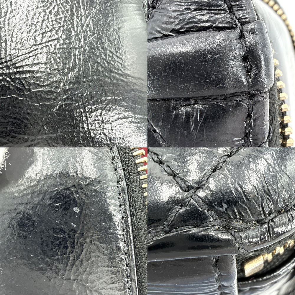 CHANEL シャネル 2WAY マトラッセ トップハンドル ショルダーバッグ ポシェット ターンロック ココマーク レザー ブラック 黒 ゴールド金具 レディース【中古品】