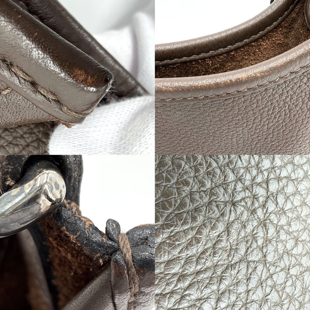 HERMES エルメス ショルダーバッグ エブリン3PM Evelyne □M刻印 レザー ブラウン 茶 シルバー金具 レディース 2009年【中古品】