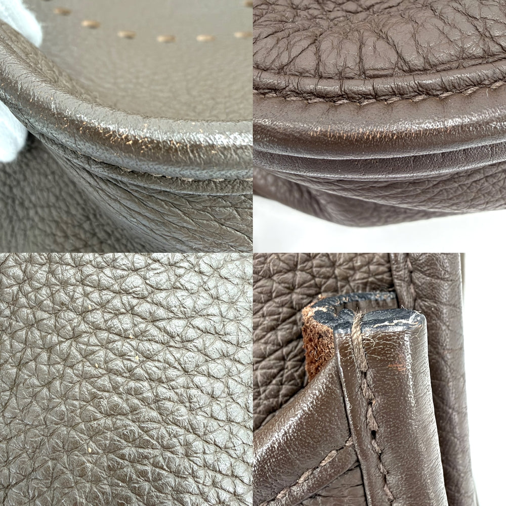 HERMES エルメス ショルダーバッグ エブリン3PM Evelyne □M刻印 レザー ブラウン 茶 シルバー金具 レディース 2009年【中古品】