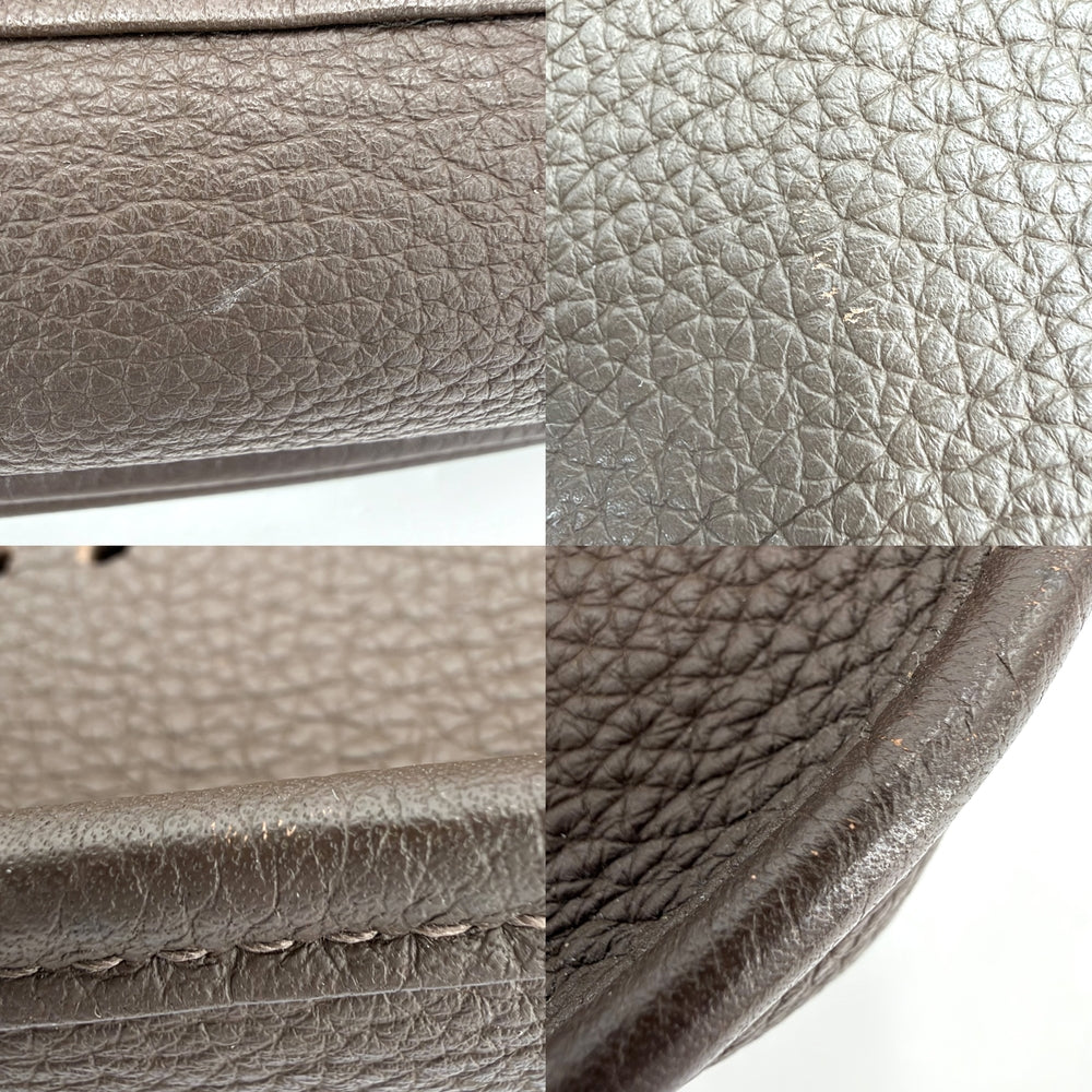 HERMES エルメス ショルダーバッグ エブリン3PM Evelyne □M刻印 レザー ブラウン 茶 シルバー金具 レディース 2009年【中古品】