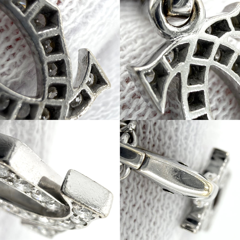 CARTIER カルティエ ネックレス 2Cチャーム セット ペンダント 18金WG Au750 ジュエリー アクセサリー K18ホワイトゴールド ダイヤモンド レディース 約10.7g【中古品】