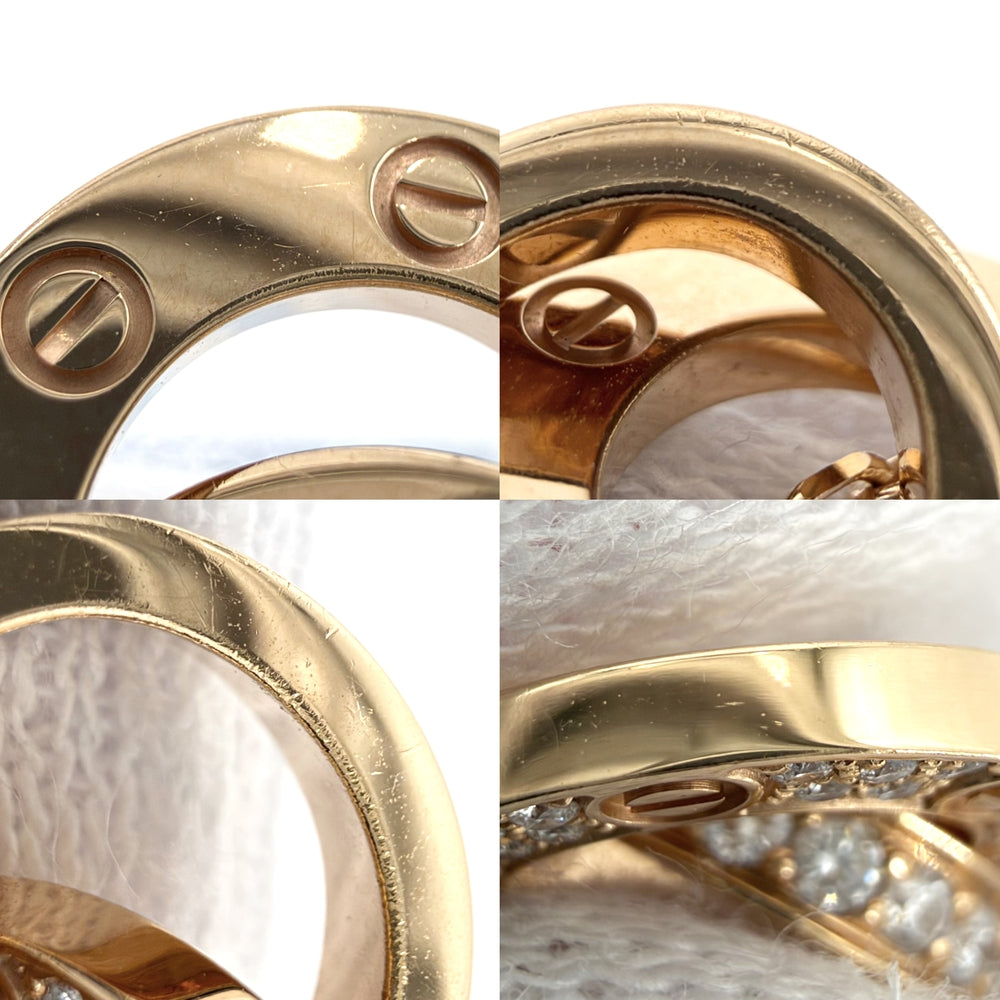 CARTIER カルティエ ネックレス ラブサークル LOVE ジュエリー アクセサリー Au750 18金PG ビス K18ピンクゴールド ダイヤモンド レディース 約5.8g【中古品】