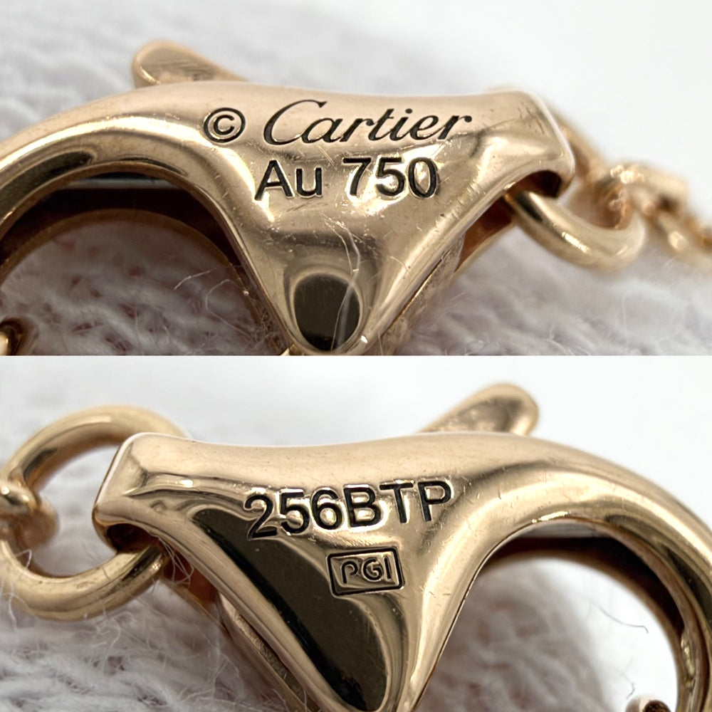 CARTIER カルティエ ネックレス ラブサークル LOVE ジュエリー アクセサリー Au750 18金PG ビス K18ピンクゴールド ダイヤモンド レディース 約5.8g【中古品】