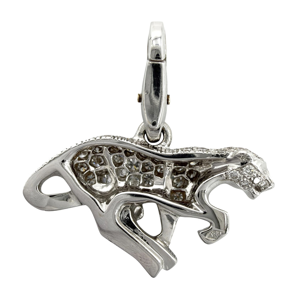 CARTIER カルティエ ペンダントトップ パンテール パンサー パヴェ 18金WG Au750 ジュエリー アクセサリー K18ホワイトゴールド ダイヤモンド シルバー レディース 約4.4g【中古品】