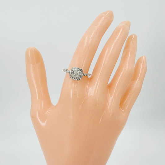 TIFFANY&Co. ティファニー 指輪 ジュエリーソレストリング Pt950プラチナ ダイヤモンド0.38ct 約11.5号 シルバー レディース 約4.1g【中古品】