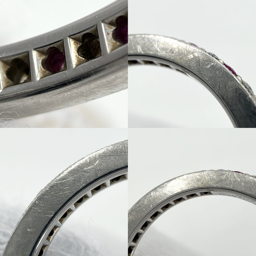 TIFFANY&Co. ティファニー 指輪 レガシー フルエタニティ ジュエリー アクセサリー Pt950プラチナ ダイヤモンド 約10号 シルバー ピンク レディース 約3.9g【中古品】