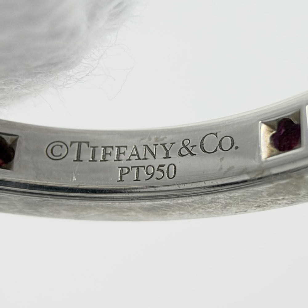 TIFFANY&Co. ティファニー 指輪 レガシー フルエタニティ ジュエリー アクセサリー Pt950プラチナ ダイヤモンド 約10号 シルバー ピンク レディース 約3.9g【中古品】