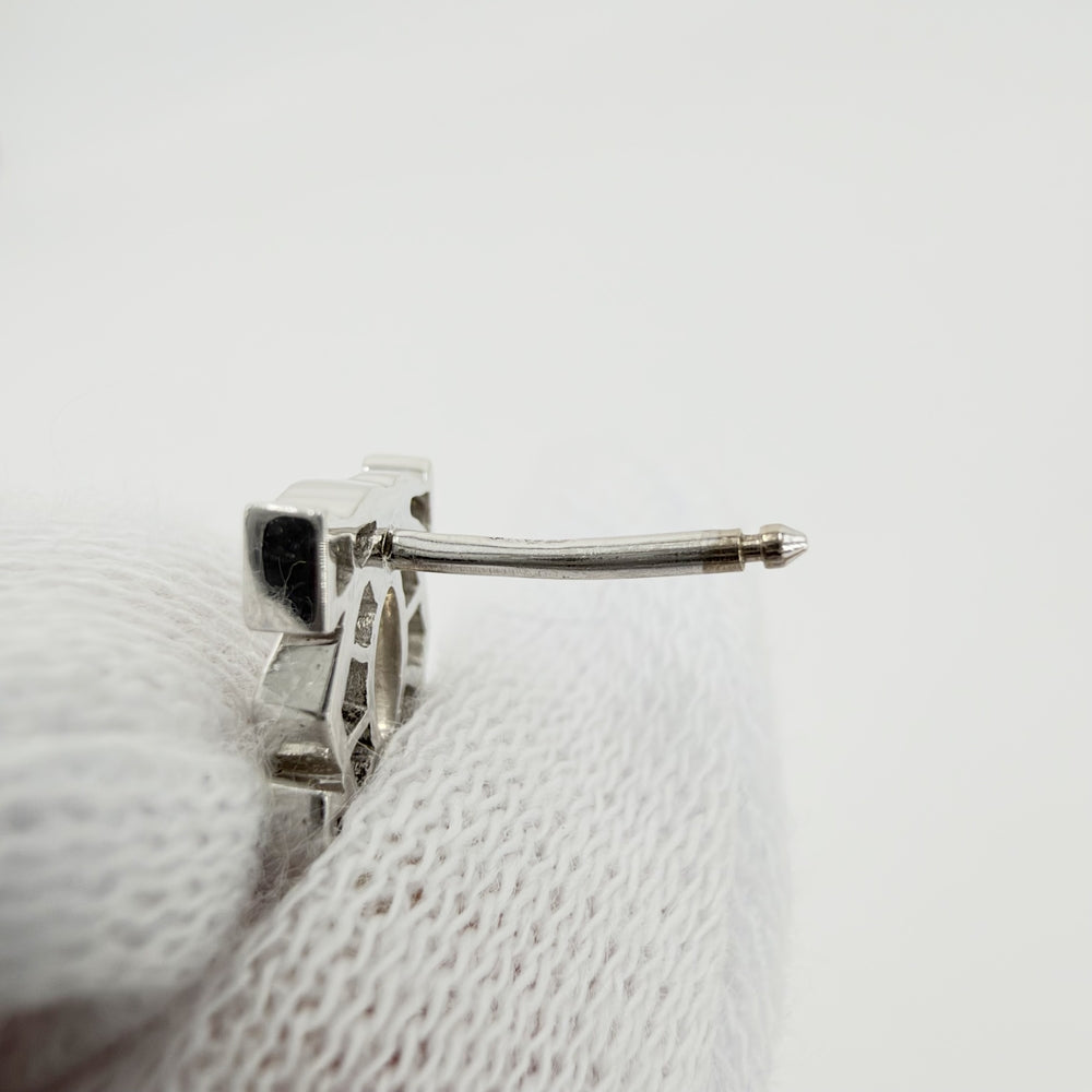 CARTIER カルティエ ピアス 2C アントルラセ 18金WG Au750 ジュエリー アクセサリー K18ホワイトゴールド ダイヤモンド レディース 約2.3g【中古品】