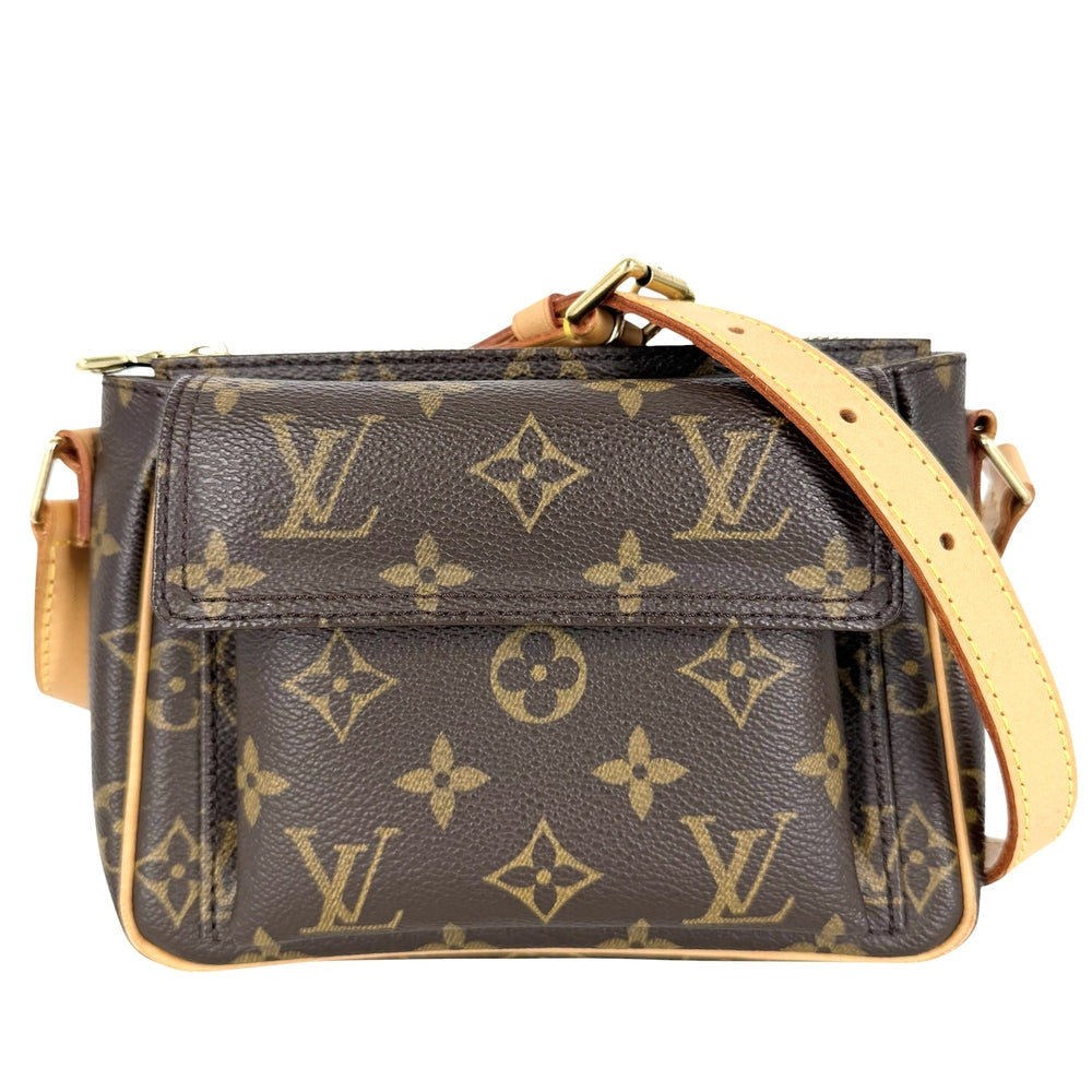 LOUIS VUITTON ルイヴィトン ショルダーバッグ モノグラム ヴィバシテPM ポシェット Vivacite PM かばん 鞄 M51165 モノグラムキャンバス ブラウン 茶 ゴールド金具 レディース【中古品】