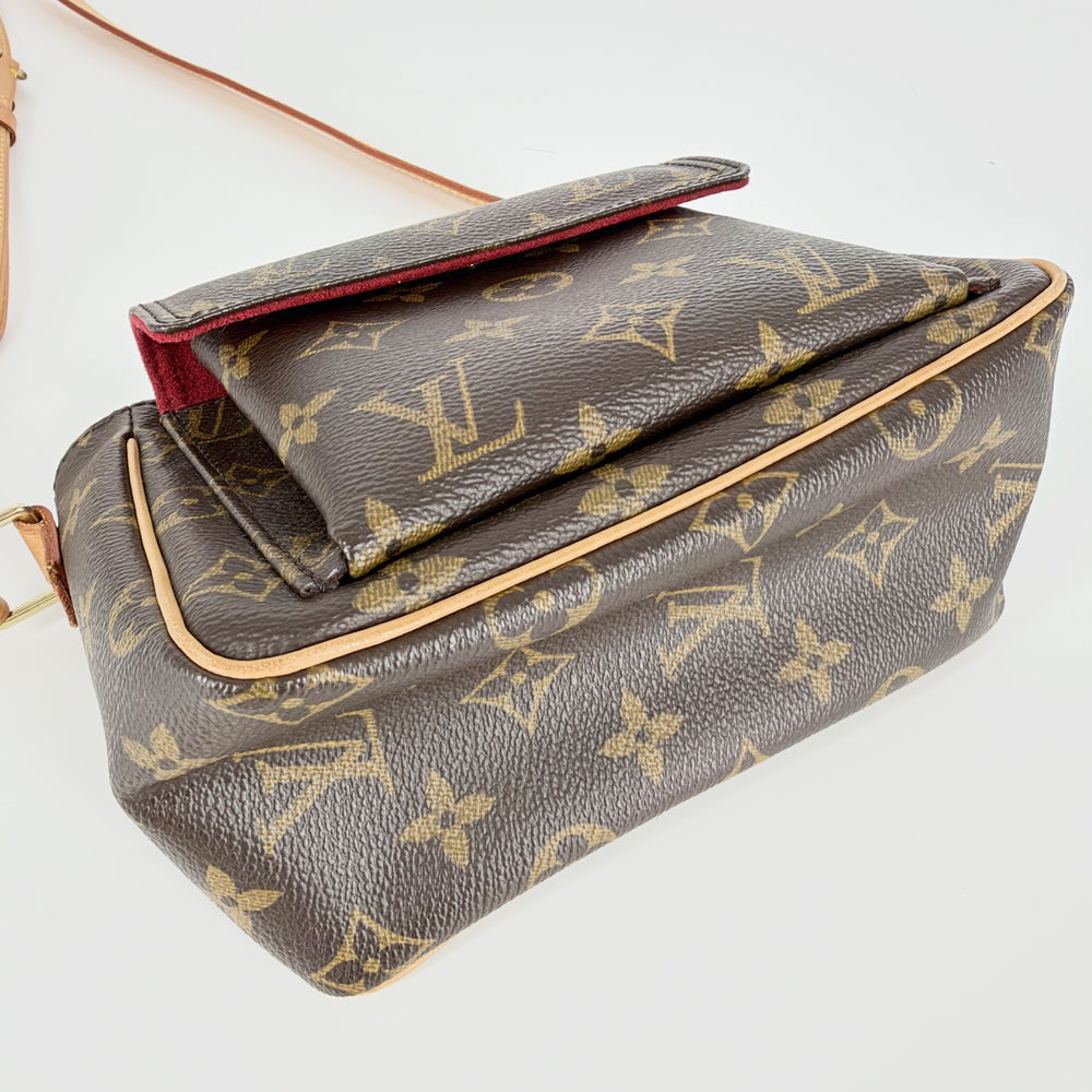 LOUIS VUITTON ルイヴィトン ショルダーバッグ モノグラム ヴィバシテPM ポシェット Vivacite PM かばん 鞄 M51165 モノグラムキャンバス ブラウン 茶 ゴールド金具 レディース【中古品】