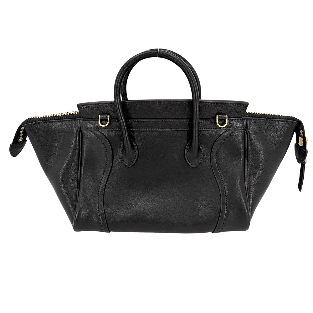CELINE セリーヌ ハンドバッグ リトルラゲージ 124213GW2.38NO レザー ブラック 黒 ゴールド金具 レディース【中古品】