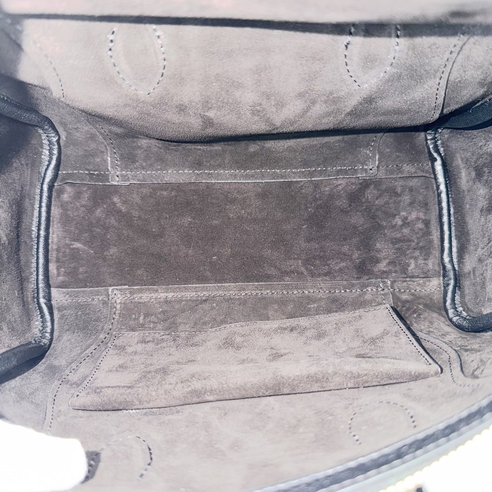 CELINE セリーヌ ハンドバッグ リトルラゲージ 124213GW2.38NO レザー ブラック 黒 ゴールド金具 レディース【中古品】