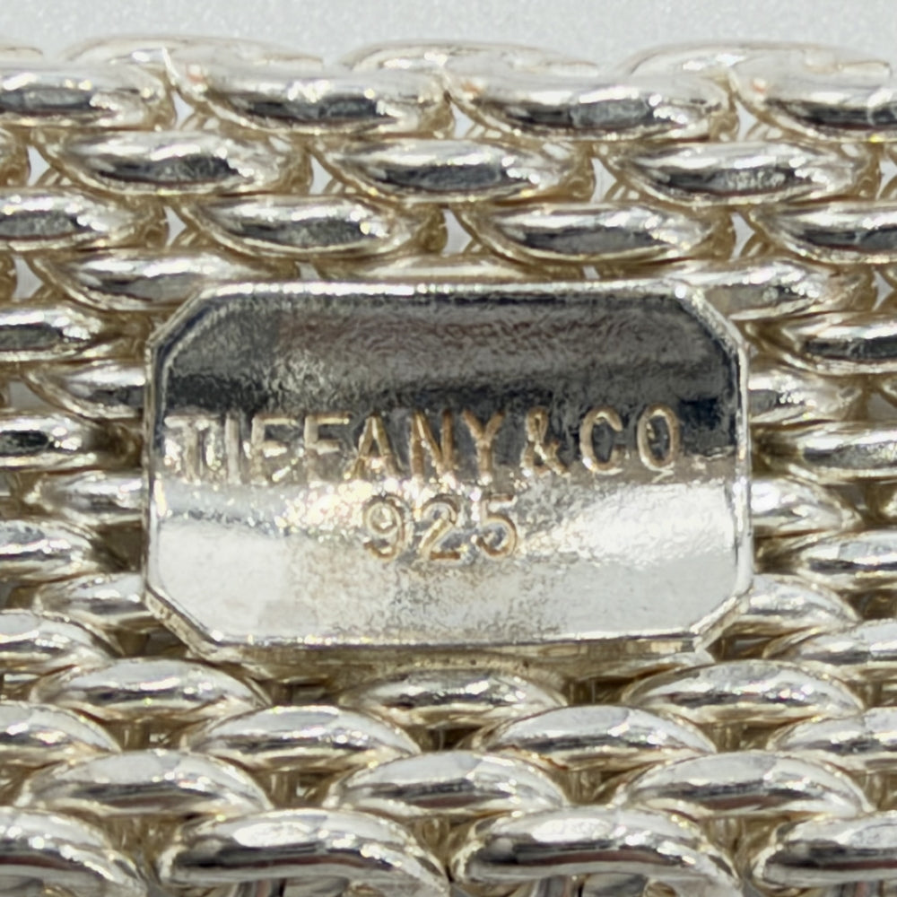 TIFFANY&Co. ティファニー バングル サマセット メッシュ ブレスレット ジュエリー アクセサリー シルバー925 レディース 約58.1g【中古品】