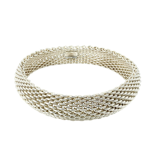 TIFFANY&Co. ティファニー バングル サマセット メッシュ ブレスレット ジュエリー アクセサリー シルバー925 レディース 約58.1g【中古品】
