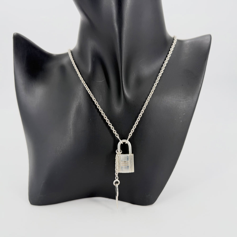 HERMES エルメス ネックレス カデナ キー ジュエリー アクセサリー シルバー925 レディース 約26.0g【中古品】