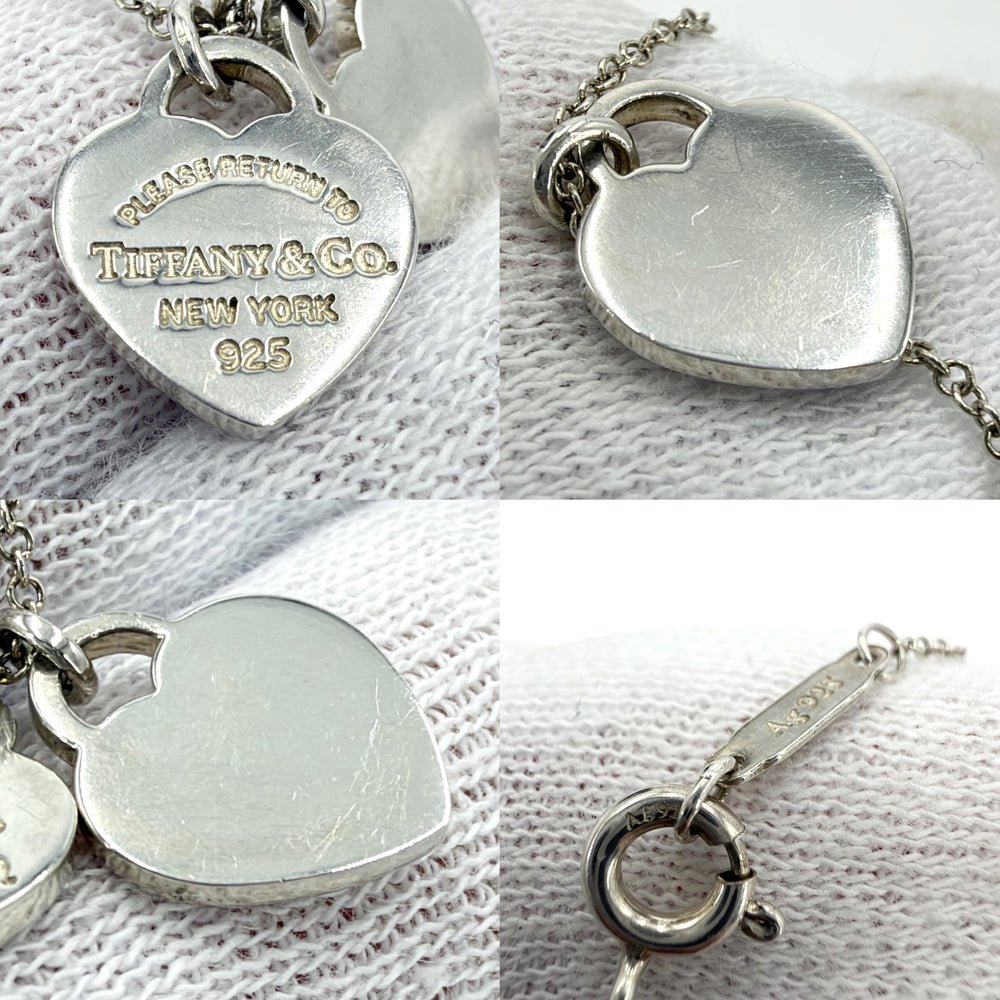TIFFANY&Co. ティファニー ネックレス ダブルハート ジュエリー アクセサリー シルバー925 レディース 約3.0g【中古品】