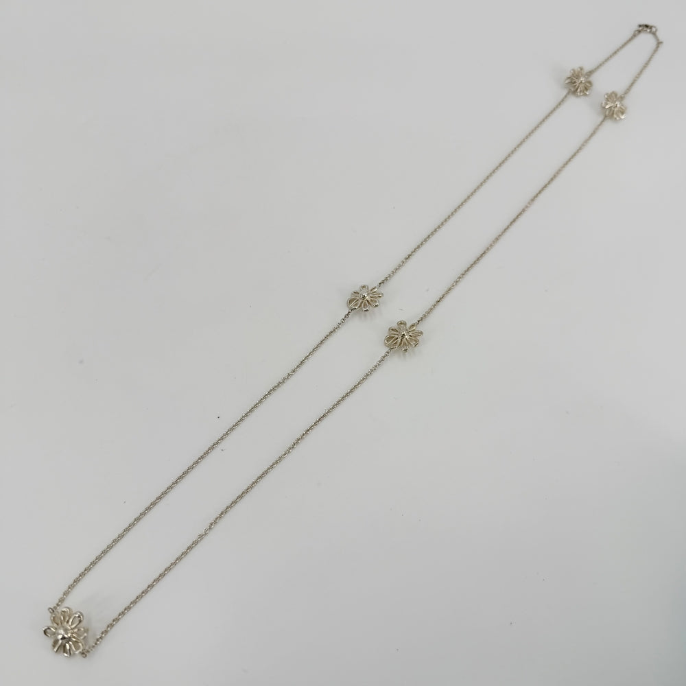 TIFFANY&Co. ティファニー ネックレス デイジーフラワー ペンダント ジュエリー アクセサリー シルバー925 レディース 約13.4g【中古品】