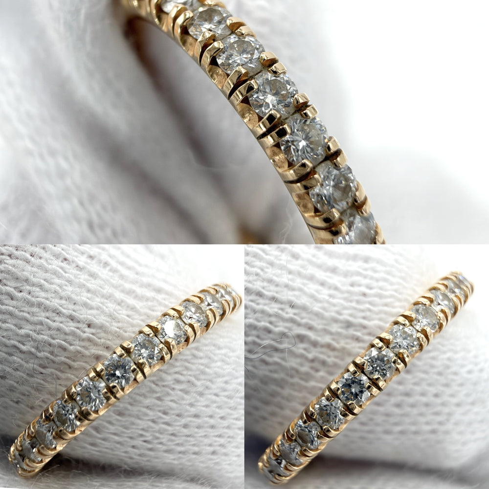 CARTIER カルティエ 指輪 エタンセル フルエタニティ ジュエリー アクセサリー 47サイズ 18金 Au750 K18ピンクゴールド ダイヤモンド 約7号 レディース 約1.7g【中古品】