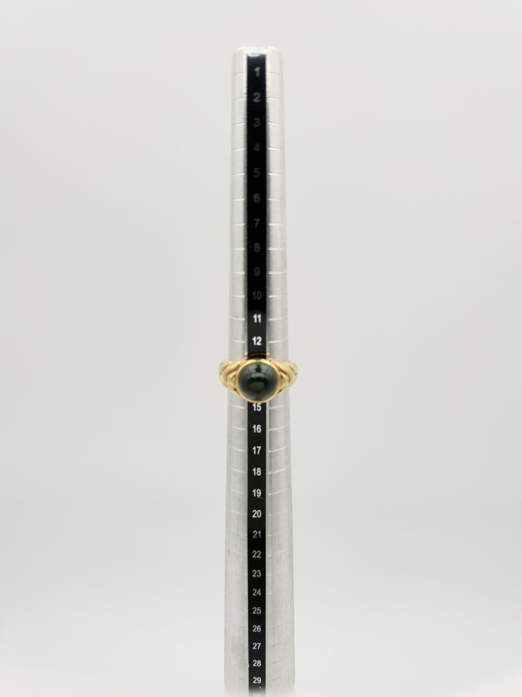BVLGARI ブルガリ 指輪 パッソドッピオ リング ジュエリー アクセサリー Au750 K18YG K18イエローゴールド グリーントルマリン 約13.5号 ゴールド グリーン 緑 レディース 約11.5g【中古品】