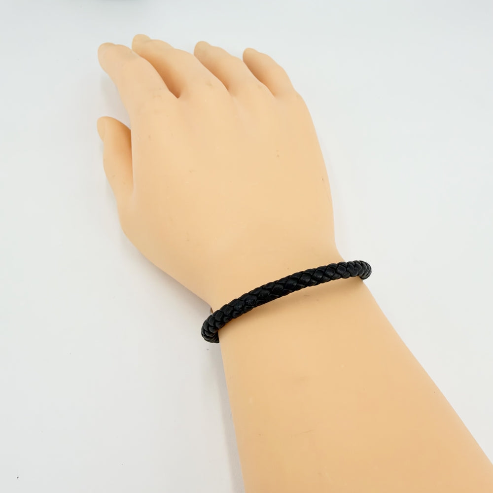 HERMES エルメス ブレスレット グレナン アクセサリー レザー メタル メンズ 約11.8g【中古品】
