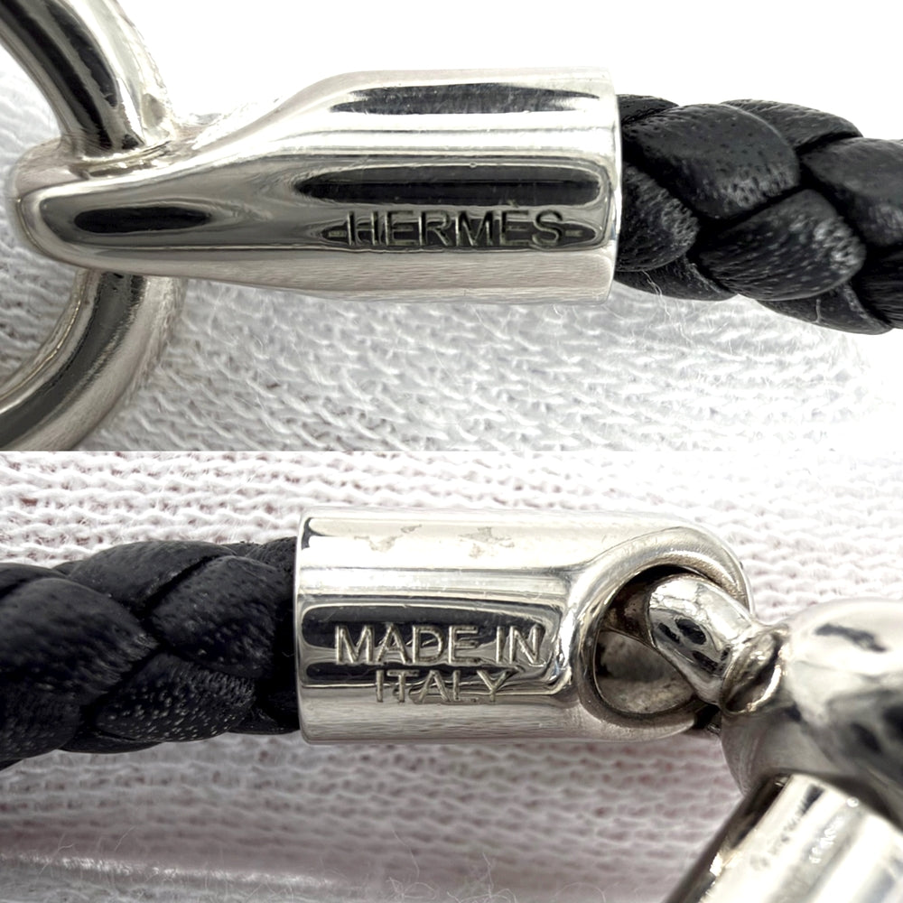 HERMES エルメス ブレスレット グレナン アクセサリー レザー メタル メンズ 約11.8g【中古品】