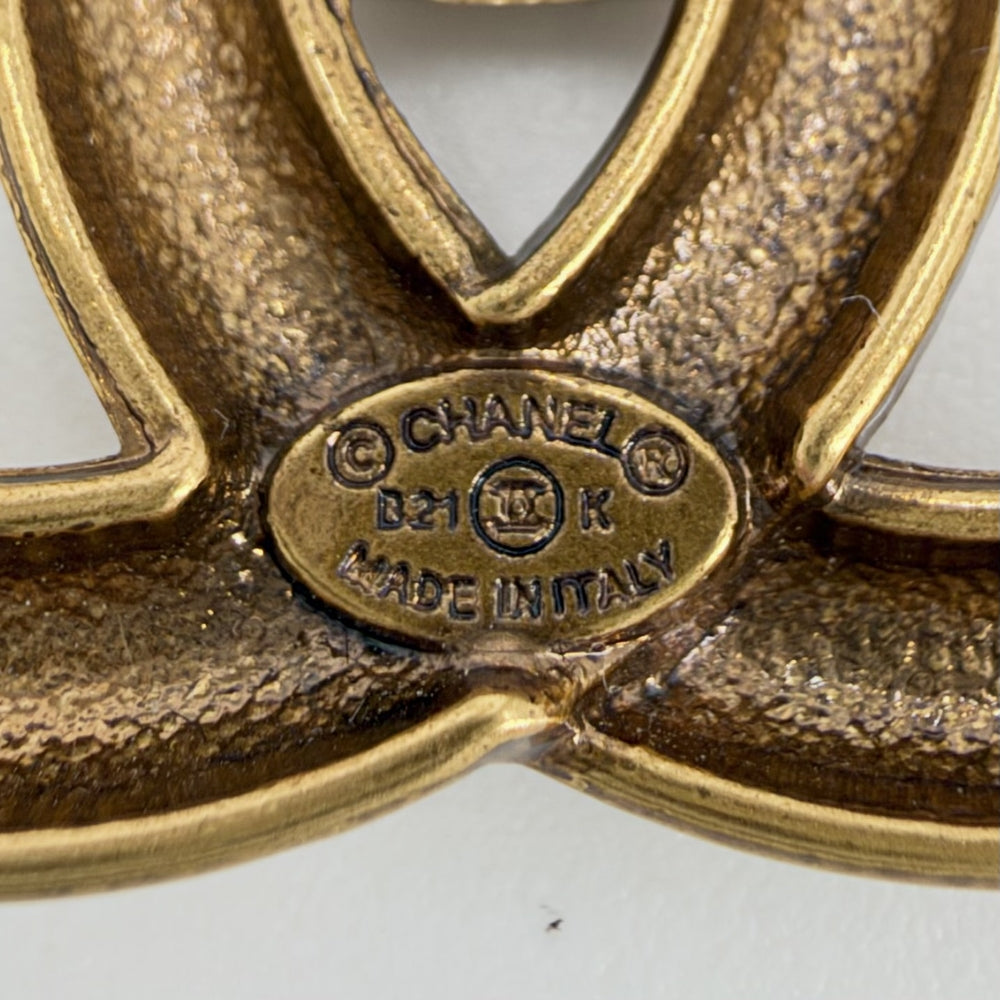 CHANEL シャネル ブローチ ココマーク ターンロックデザイン アクセサリー GP B21K レディース 約9.8g 2021年【中古品】