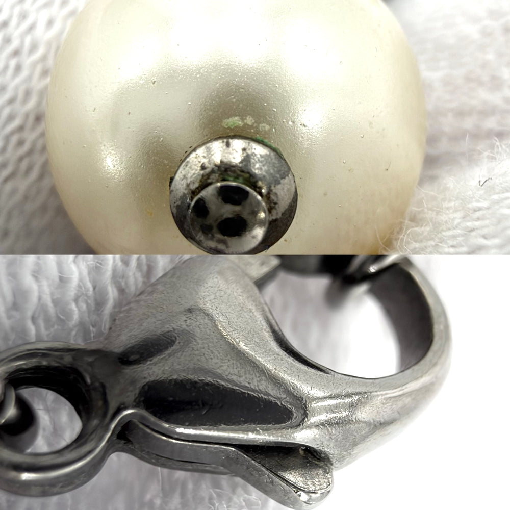 CHANEL シャネル ネックレス ココマーク スウィングパール アクセサリー メタル フェイクパール 13S レディース 約10.8g 2013年【中古品】