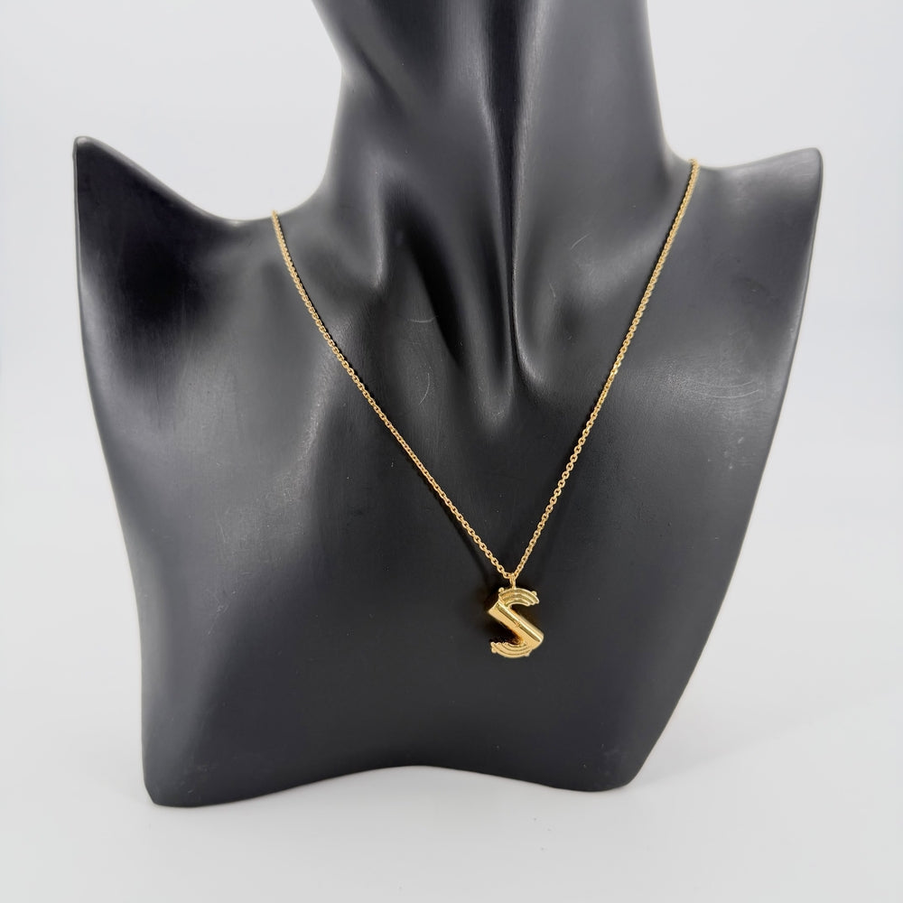 LOUIS VUITTON ルイヴィトン ネックレス LV＆ME Sモチーフ アクセサリー メタル M61074 レディース 約8.9g【中古品】