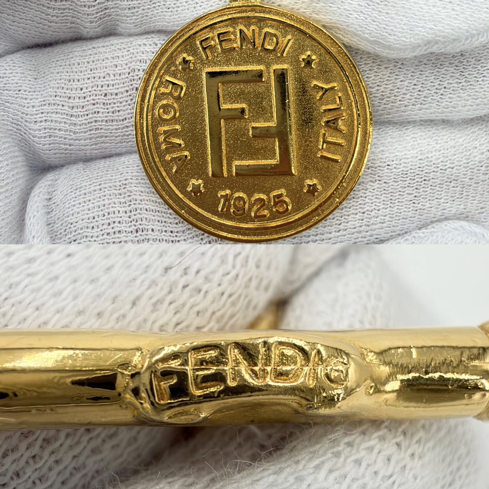 FENDI フェンディ ネックレス コインチャーム ヴィンテージ ゴールド ユニセックス 約114.4g【中古品】