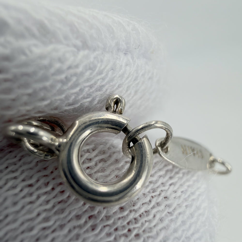 TIFFANY&Co. ティファニー ネックレス バイザヤード アクセサリー ジュエリー シルバー925 アクアマリン レディース 約1.6g【中古品】