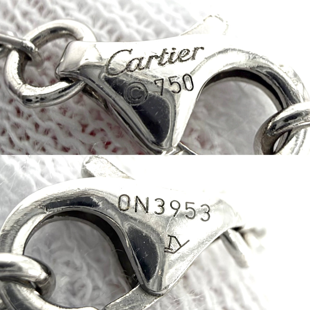 CARTIER カルティエ ネックレス Cハート アクセサリー ジュエリー 18金WG K18ホワイトゴールド ダイヤモンド レディース 約4.4g【中古品】