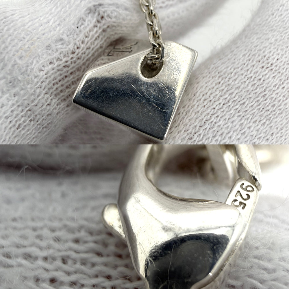 LOUIS VUITTON ルイヴィトン ネックレス LV キューブ ジュエリー アクセサリー シルバー925 M04134 レディース 約14.2g【中古品】