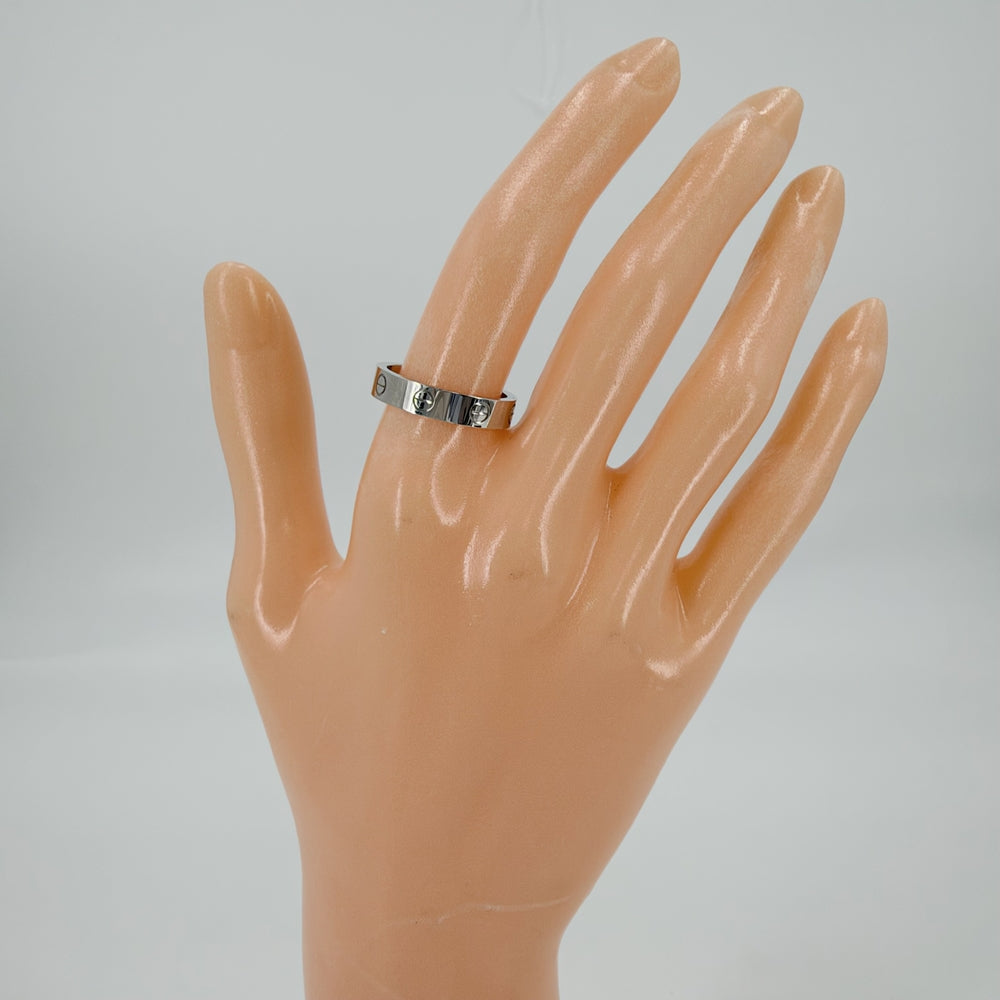 CARTIER カルティエ 指輪 ミニラブリング ジュエリー アクセサリー K18WG Au750 53サイズ K18ホワイトゴールド ダイヤモンド 約12.5号 B4050553 レディース 約5.0g【中古品】