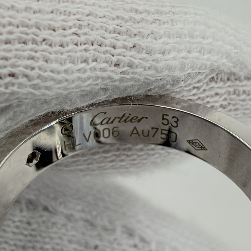 CARTIER カルティエ 指輪 ミニラブリング ジュエリー アクセサリー K18WG Au750 53サイズ K18ホワイトゴールド ダイヤモンド 約12.5号 B4050553 レディース 約5.0g【中古品】