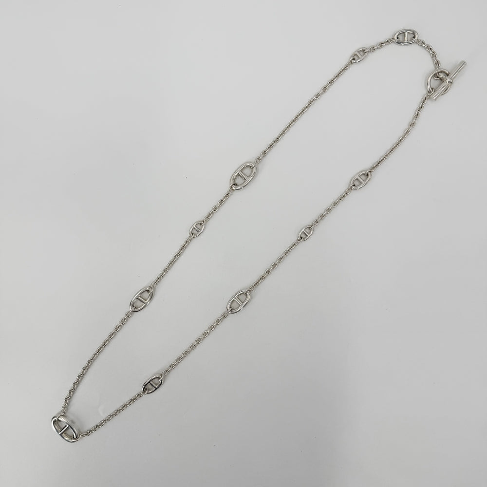 HERMES エルメス ネックレス ファランドール ロングネックレス シルバー アクセサリー ジュエリー シルバー925 ユニセックス 約70.8g【中古品】