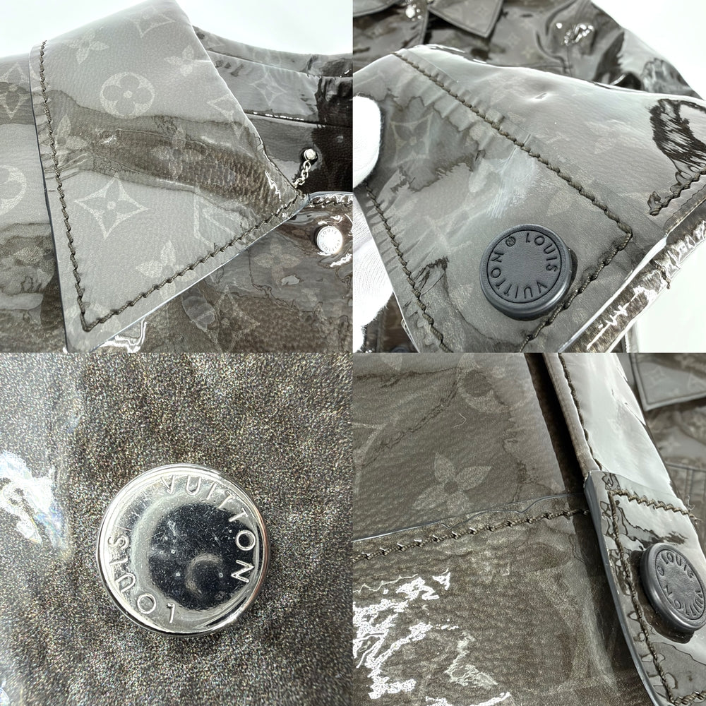 LOUIS VUITTON ルイヴィトン ジャケット モノグラムエクリプス レザージャケット アウター アパレル 服 カーフスキン 46 ブラウン 茶 秋 冬 カーフ メンズ【中古品】
