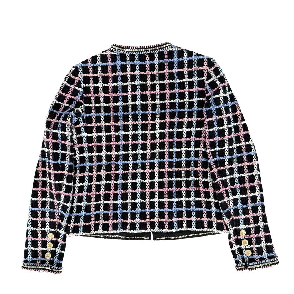 CHANEL シャネル アウター ココマーク ツイードジャケット ココボタン アウター アパレル 服 36 ブラック 黒 ピンク 秋 冬 コットン ポリアミド ポリエステル ビスコース レディース【中古品】