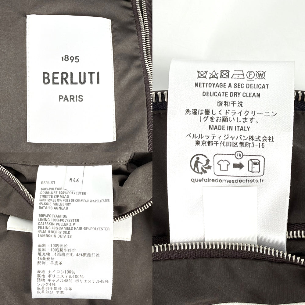 Berluti ベルルッティ アウター スクリット B-Way アパレル 服 46 ブラック 黒 秋 冬 ナイロン メンズ【中古品】