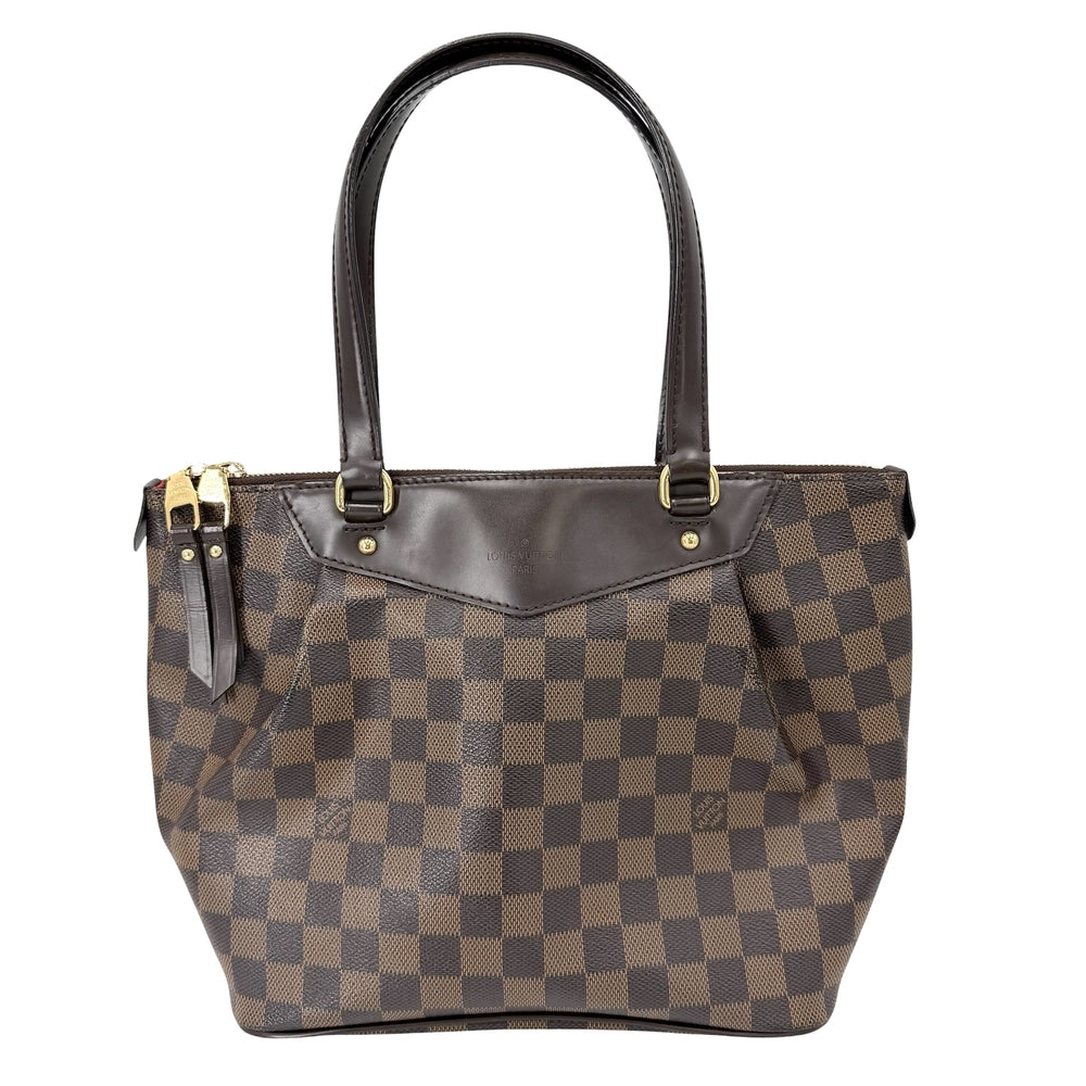 LOUIS VUITTON ルイヴィトン トートバッグ ダミエ ウェストミンスターPM ハンドバッグ N41102 ダミエキャンバス ゴールド金具 レディース【中古品】