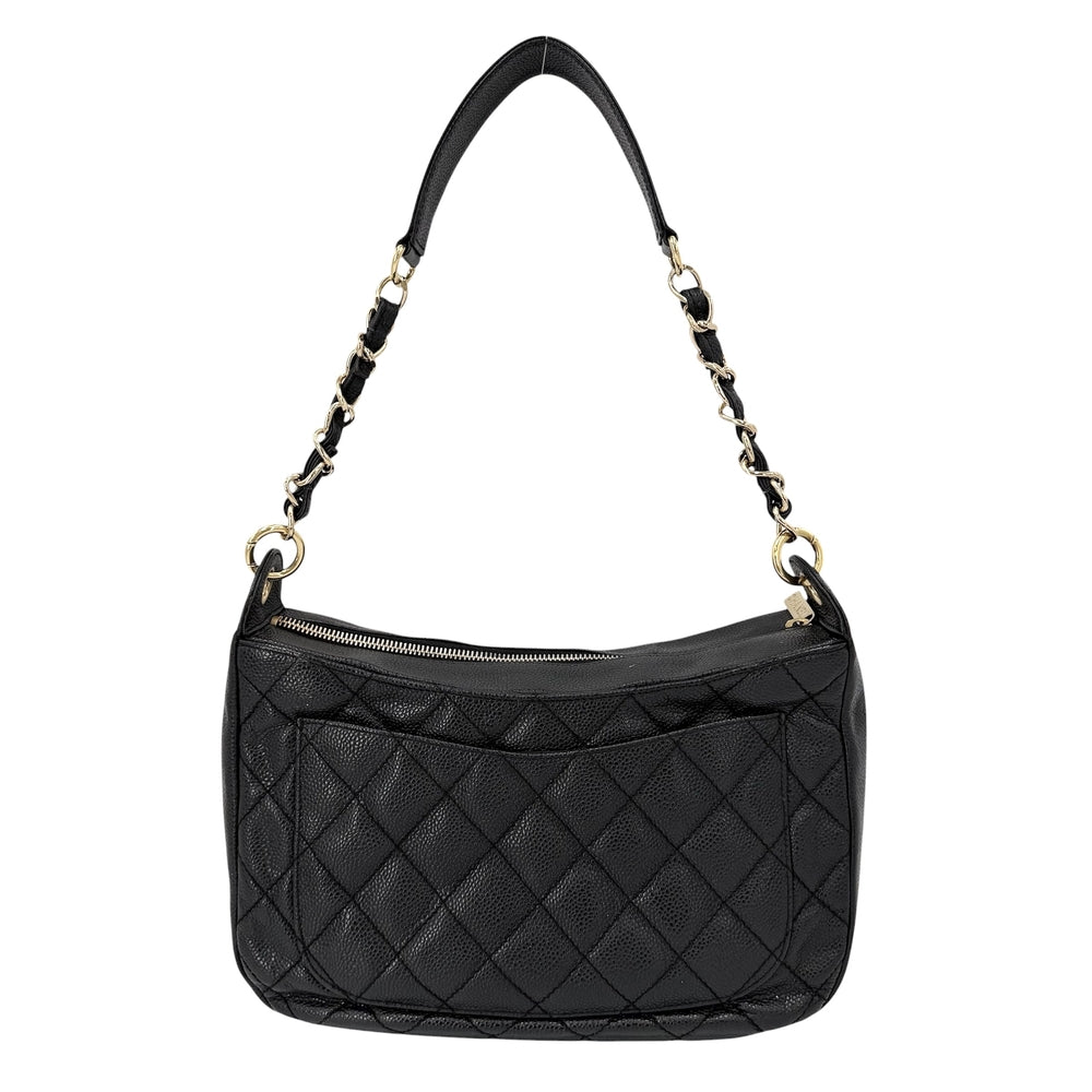 CHANEL シャネル ショルダーバッグ マトラッセ ワンショルダーバッグ ココマーク キャビアスキン ブラック 黒 ゴールド金具 レディース【中古品】