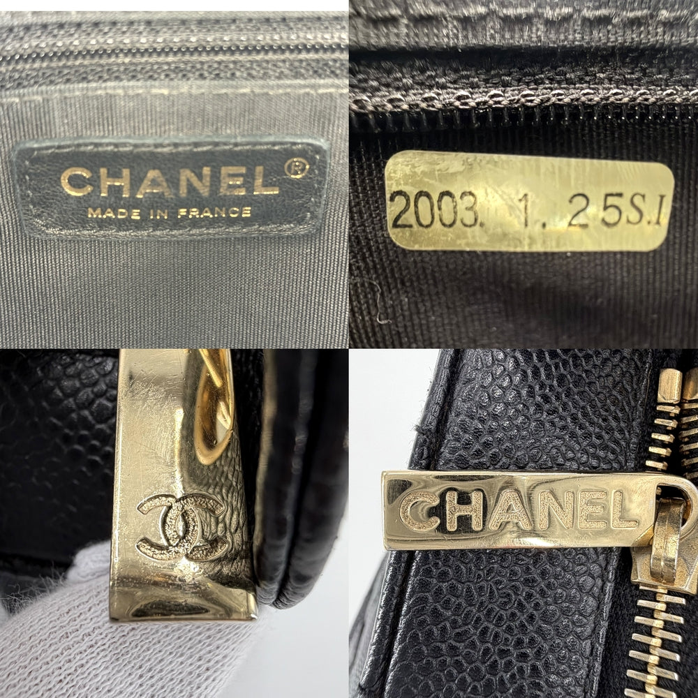 CHANEL シャネル ショルダーバッグ マトラッセ ワンショルダーバッグ ココマーク キャビアスキン ブラック 黒 ゴールド金具 レディース【中古品】