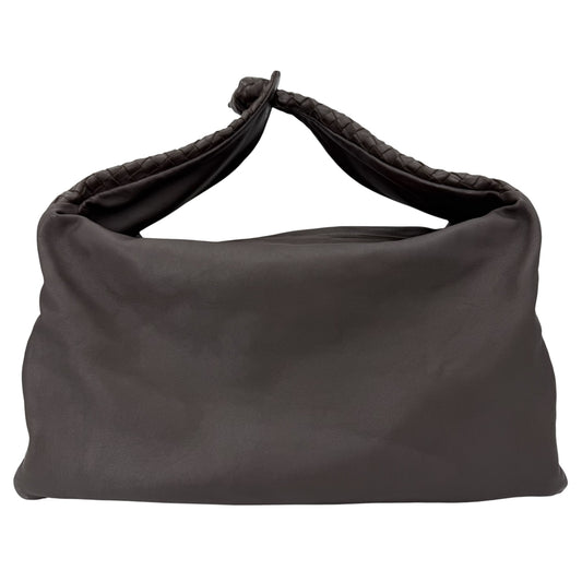 BOTTEGAVENETA ボッテガヴェネタ ハンドバッグ イントレチャート ワンショルダー レザー ブラウン 茶 ブラック金具 ユニセックス【中古品】