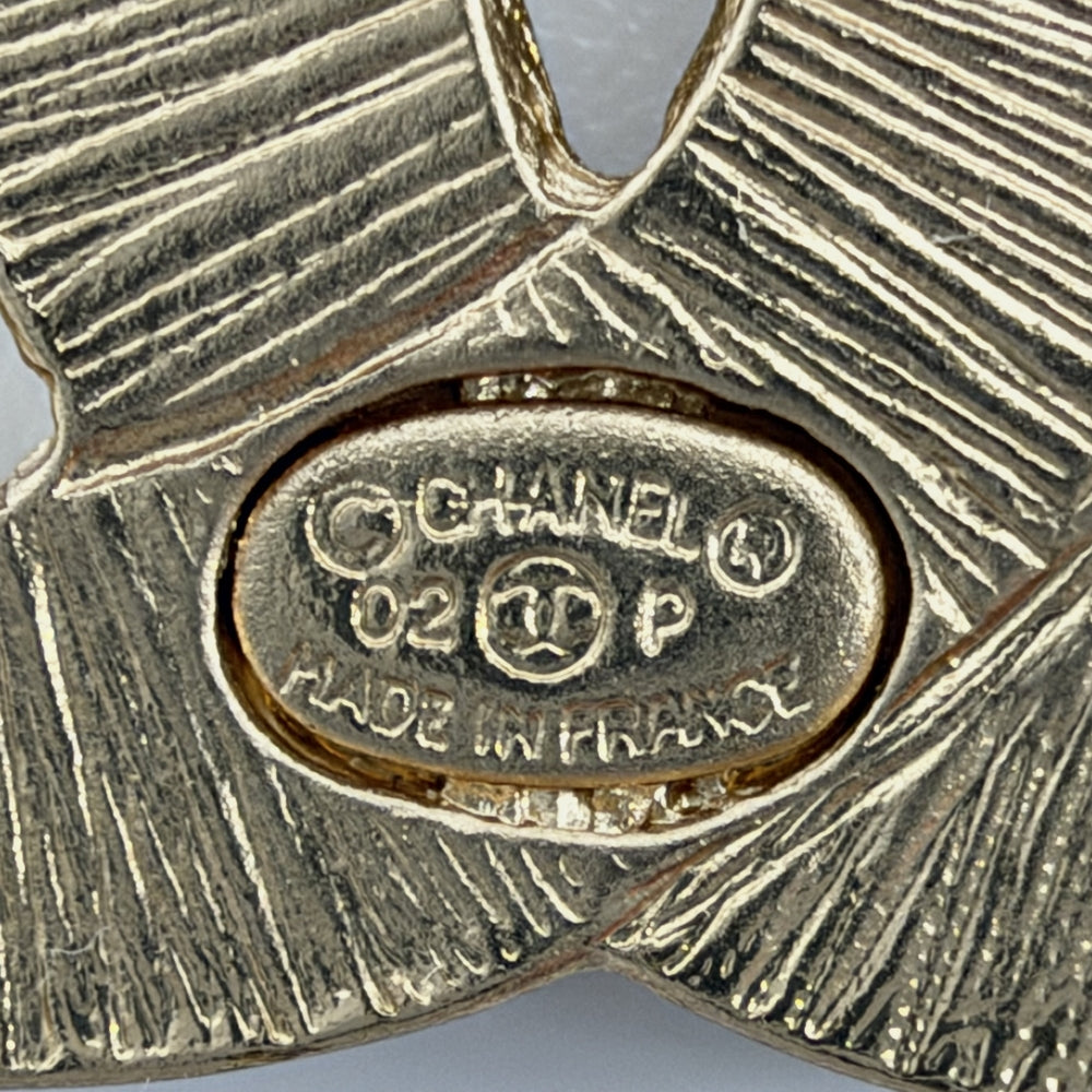 CHANEL シャネル ネックレス ココマーク ラインストーン フェイクパール アクセサリー GP 02P レディース 約16.6g 2002年【中古品】