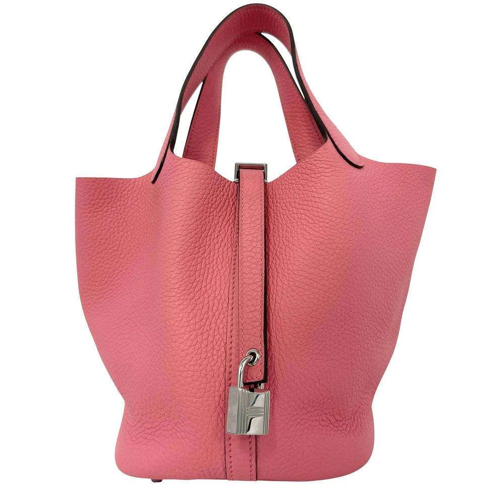 HERMES エルメス ハンドバッグ ピコタンロックPM W刻印 レザー ピンク シルバー金具 レディース 2024年【中古品】