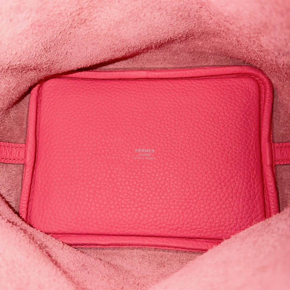HERMES エルメス ハンドバッグ ピコタンロックPM W刻印 レザー ピンク シルバー金具 レディース 2024年【中古品】