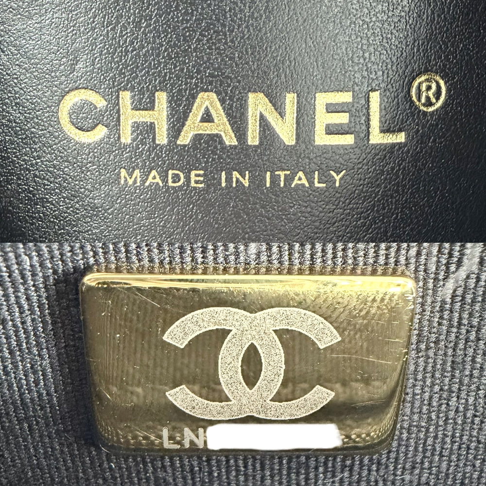 CHANEL シャネル ショルダーバッグ マトラッセ ミニホーボーバッグ チェーンクラッチ ラムスキン ブラック 黒 ゴールド金具 レディース【中古品】