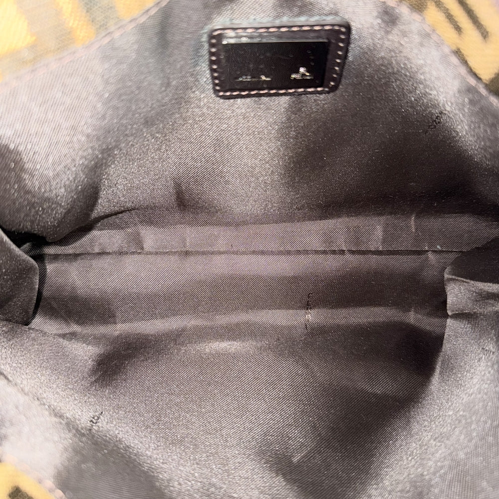 FENDI フェンディ ハンドバッグ ズッカ 8BH072 キャンバス レザー ブラウン 茶 シルバー金具 レディース【中古品】