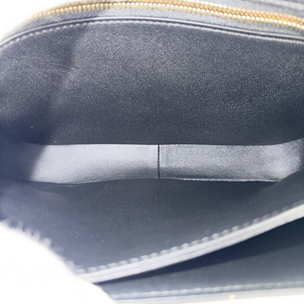 CELINE セリーヌ ショルダーバッグ クラシック トリオンフ カーフ ブラック 黒 ゴールド金具 レディース【中古品】