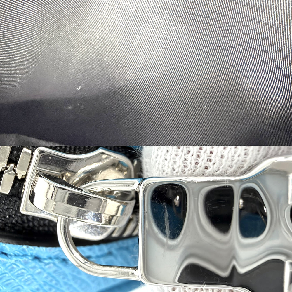 LOUIS VUITTON ルイヴィトン ショルダーバッグ トリオメッセンジャー タイガラマ・カウハイド M27641 モノグラムキャンバス ブルー 青 シルバー金具 メンズ【中古品】